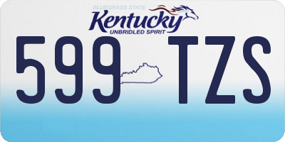 KY license plate 599TZS