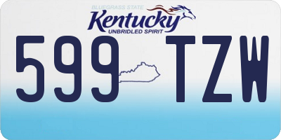 KY license plate 599TZW