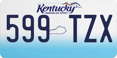 KY license plate 599TZX