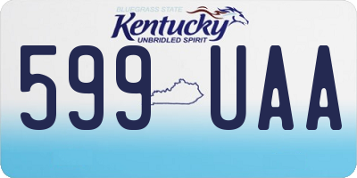KY license plate 599UAA