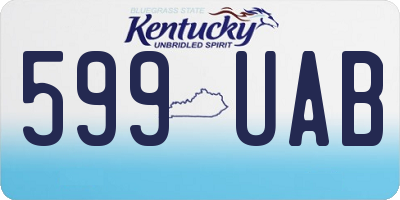 KY license plate 599UAB