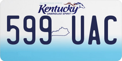 KY license plate 599UAC