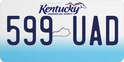 KY license plate 599UAD