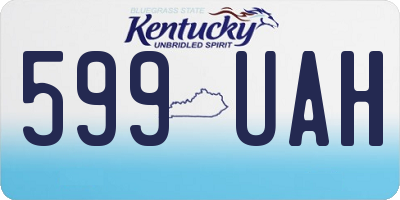 KY license plate 599UAH