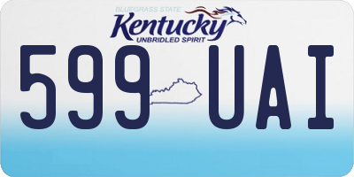 KY license plate 599UAI