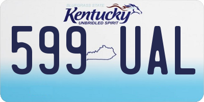 KY license plate 599UAL