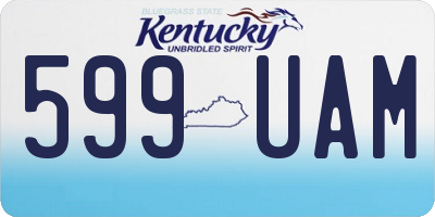 KY license plate 599UAM
