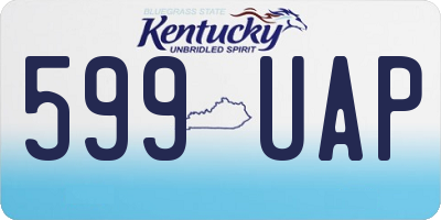 KY license plate 599UAP