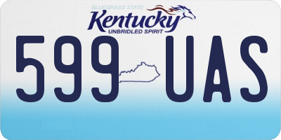 KY license plate 599UAS