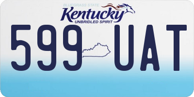 KY license plate 599UAT
