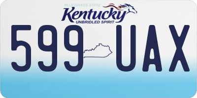 KY license plate 599UAX