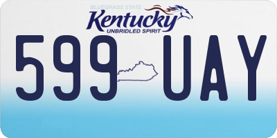 KY license plate 599UAY