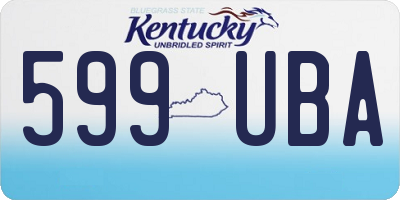 KY license plate 599UBA
