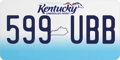 KY license plate 599UBB
