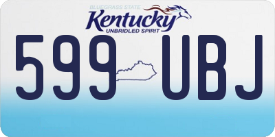 KY license plate 599UBJ