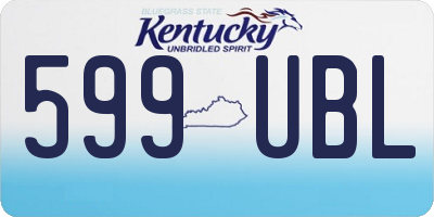 KY license plate 599UBL