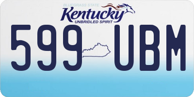 KY license plate 599UBM