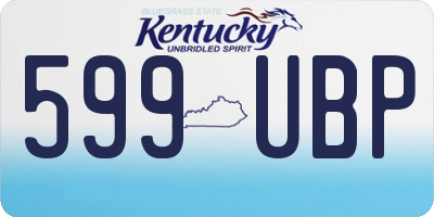 KY license plate 599UBP