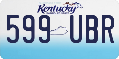 KY license plate 599UBR