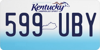KY license plate 599UBY