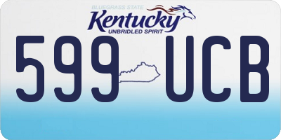 KY license plate 599UCB