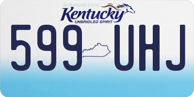 KY license plate 599UHJ