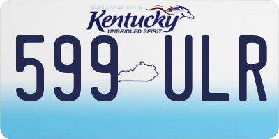 KY license plate 599ULR
