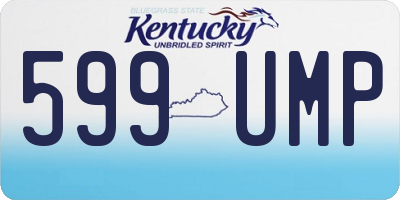 KY license plate 599UMP