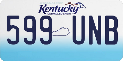 KY license plate 599UNB