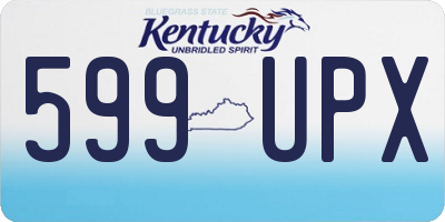 KY license plate 599UPX