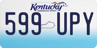 KY license plate 599UPY
