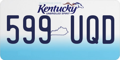 KY license plate 599UQD