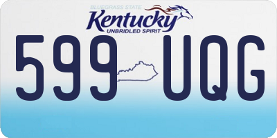 KY license plate 599UQG