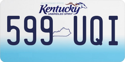 KY license plate 599UQI