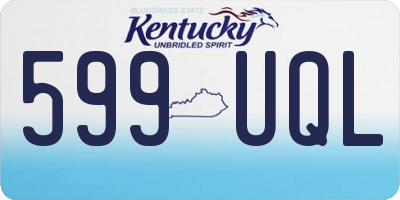 KY license plate 599UQL