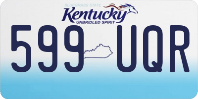 KY license plate 599UQR