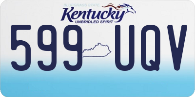 KY license plate 599UQV