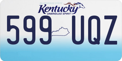 KY license plate 599UQZ