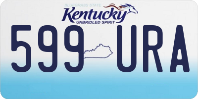 KY license plate 599URA