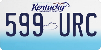 KY license plate 599URC