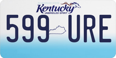 KY license plate 599URE