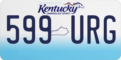 KY license plate 599URG
