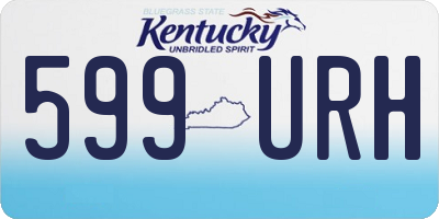 KY license plate 599URH