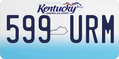 KY license plate 599URM