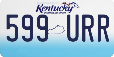 KY license plate 599URR