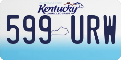 KY license plate 599URW