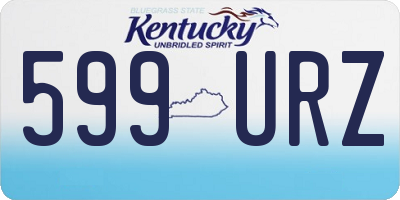 KY license plate 599URZ