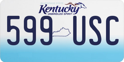 KY license plate 599USC