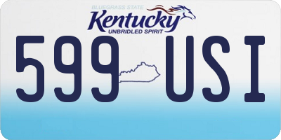 KY license plate 599USI