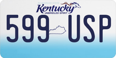 KY license plate 599USP